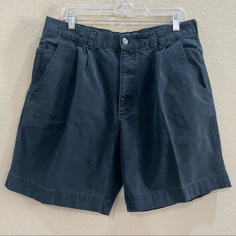 Vtg Big Dogs Cotton Navy Blue Mens Cargo Shorts Sz 34 Summer Casual Comfy EUC